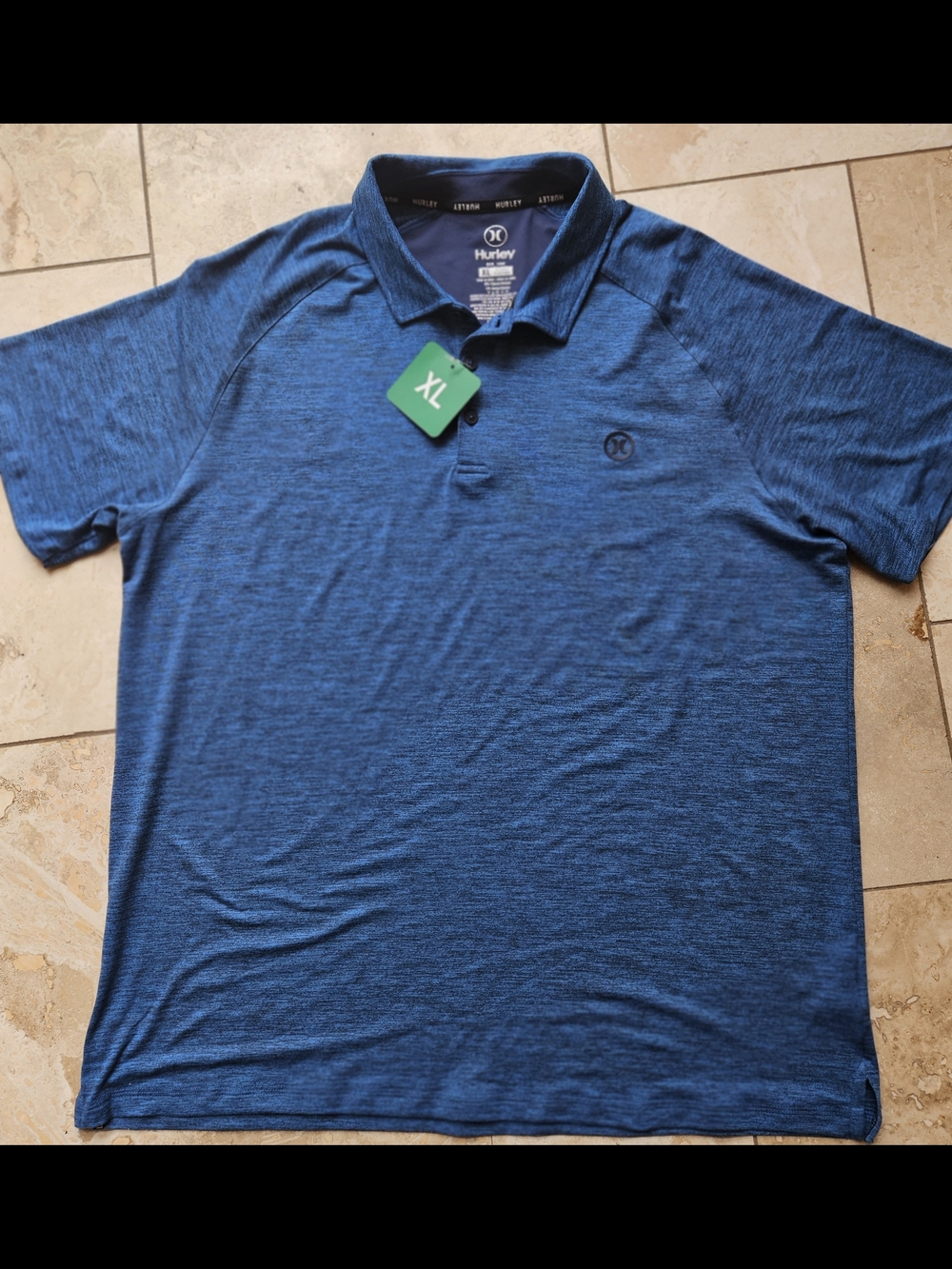 Hurley Men’s Blue Polo Shirt - XL